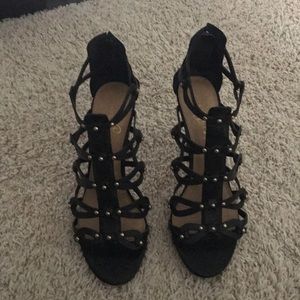Ivanka Trump Black strappy sandals